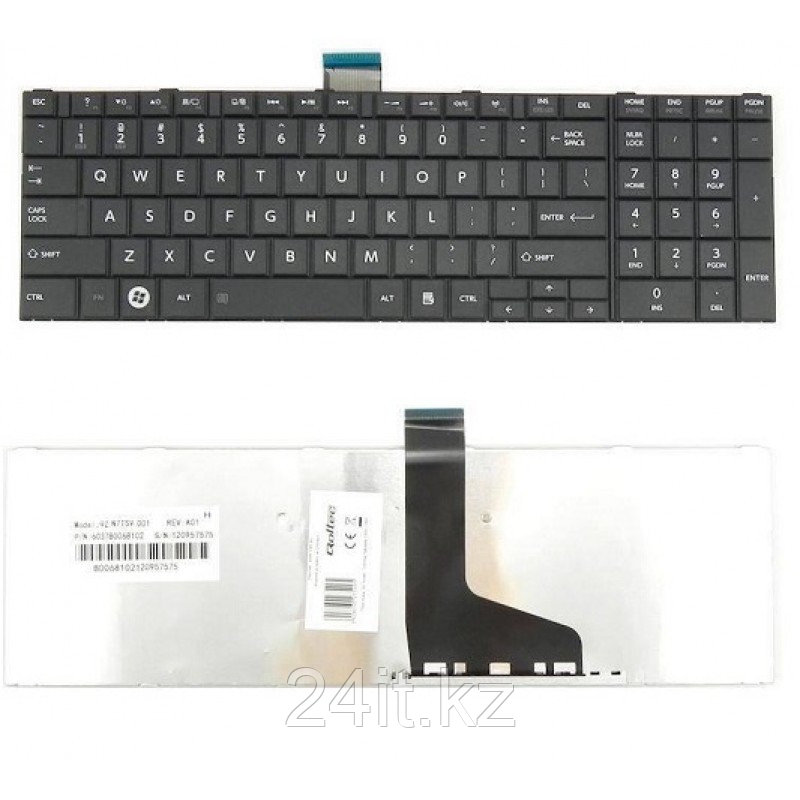 Клавиатура для ноутбука Toshiba Satellite C850, RU, черная - фото 1 - id-p62238524