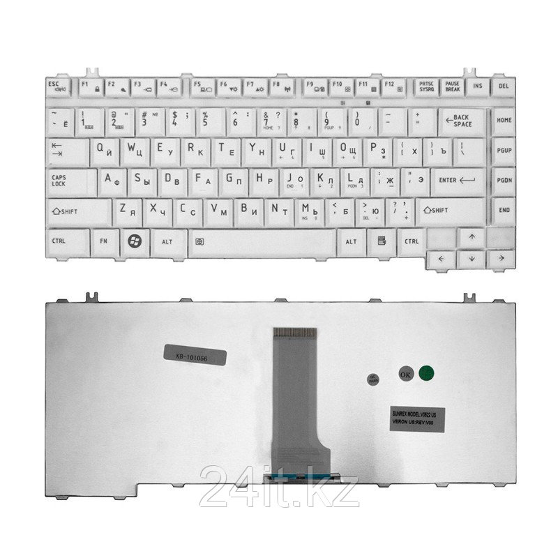 Клавиатура для ноутбука Toshiba Satellite A200, A205, A210, A215, M200 Series. Серебристая.