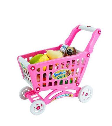 Игрушечная продуктовая тележка Shopping Cart BOHUI {83 предмета} (Голубой), фото 2