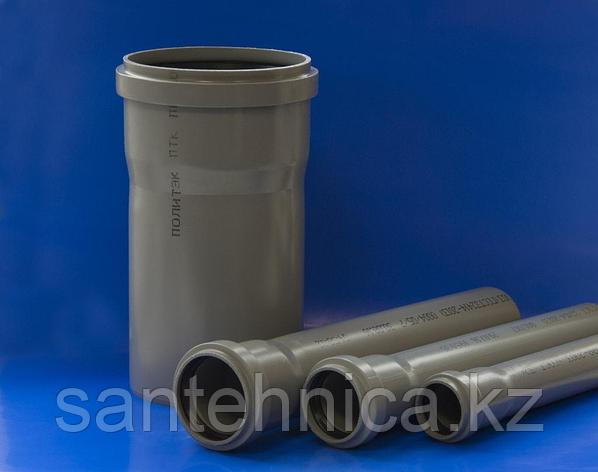 Труба с раструбом канализационная серая ПП Дн 110*2,2 L=3м "Политэк", фото 2