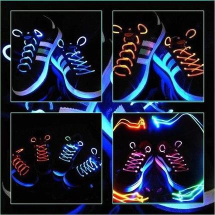 Шнурки со светодиодной подсветкой Platube (Синий), фото 2