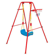 Качели детские с баскетбольным кольцом 2 в 1 Swing & Basketball, фото 3