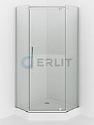 Душевое ограждение ERLIT  ER10110V-C1 1000*1000*2000 (пятиугольное) светлое стекло