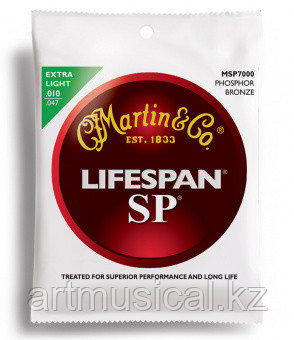 Струны для акустической гитары 10-47 Martin MSP7000 Lifespan SP Phosphor Bronze Extra Light