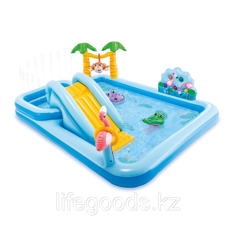 Надувной центр - детский бассейн с горкой "Приключение в Джунглиях", Intex 57161 - фото 2 - id-p62258314