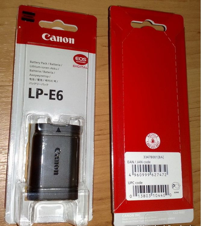 Аккумуляторы (дубликат)LP-E6 на Canon EOS EOS 5D/Mark II/5D/Mark III/60D/60Da/7D