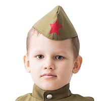 Пилотка военного, детская на 3-4 годика