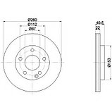Тормозные диски Mercedes A-Class A140 A160 W168 (передние, вент., D260, Optimal), фото 2