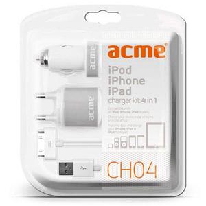 Зарядное устройство универсальное для мобильной электроники ACME CH04 (USB-Lightning)