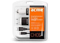 Зарядное устройство универсальное для мобильной электроники ACME CH04 (USB-microUSB)