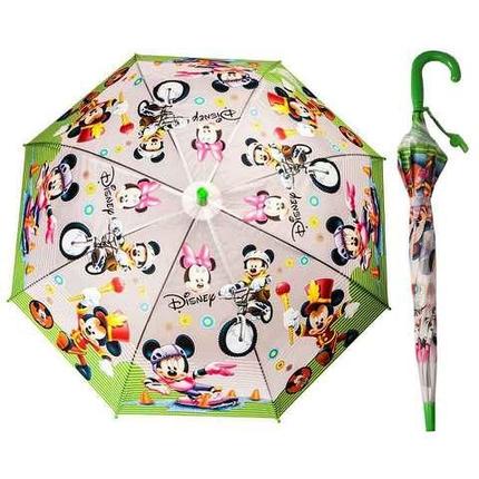 Зонт-трость детский со свистком гелевый «Мультяшные герои» (Барби с синей ручкой), фото 2