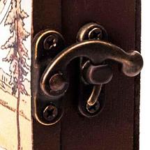 Ключница настенная в виде деревянного ящика с росписью (Chocolat Meyers), фото 3