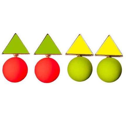 Серьги «Nuance» (Зелёный с жёлтым), фото 2