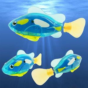 Интерактивная игрушка "Рыбка-робот" светящаяся ROBOFISH (Голубой)