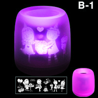 Электронная светодиодная свеча «Задуй меня» с датчиками дистанционного включения (B1 С днем рождения)