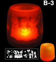 Электронная светодиодная свеча «Задуй меня» с датчиками дистанционного включения (B1 С днем рождения), фото 3