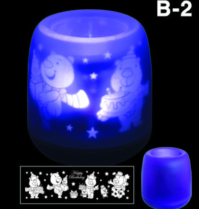 Электронная светодиодная свеча «Задуй меня» с датчиками дистанционного включения (B2 С днем рождения), фото 2