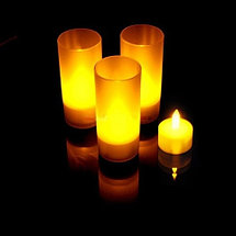 Светодиодная свеча LED Candle [2шт.] (Зеленая со стаканом), фото 3