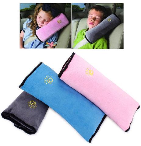 Подушка-накладка на ремень безопасности автомобиля HeroRider для детей (Розовый) - фото 2 - id-p62007350