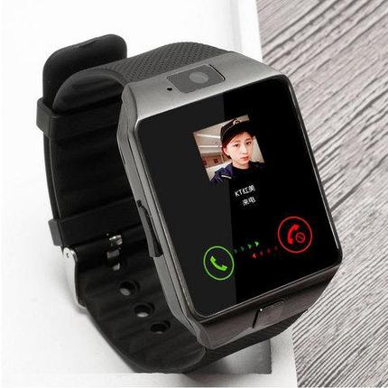 Умные часы [Smart Watch] с SIM-картой и камерой DZ09 (Титановый с черным), фото 2