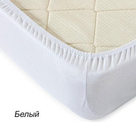 Простынь на резинке из трикотажной ткани от Текс-Дизайн (160х200 см / Белый), фото 2