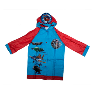 Дождевик детский из непромокаемой ткани с капюшоном (S / "Самолётики")