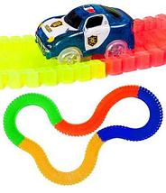 Конструктор с гнущейся трассой и светящейся машинкой Magic Track (150 деталей с мостом), фото 3