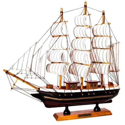 Парусник в миниатюре из дерева «Sailing ships» (Большой)