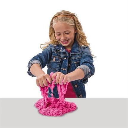 Набор для лепки с кинетическим светящимся песком и формочками "Kinetic sand" (Динозавры), фото 2