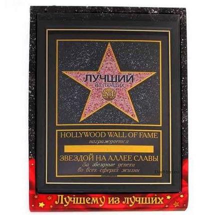 Диплом сувенирный для награждения «Голливудская звезда» ("Лучший из лучших"), фото 2