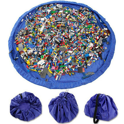 Сумка-коврик для игрушек Toy Bag (Ø 100 см / Лимонно-синяя), фото 2