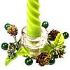 Набор новогодний сувенирный со свечками «Изящное торжество» (Зеленый), фото 3