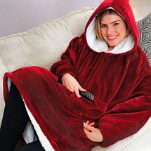 Плед-толстовка с капюшоном Huggle Hoodie Ultra Plush (Серый), фото 5