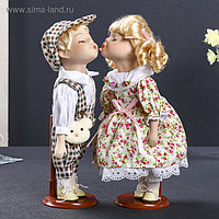 Кукла коллекционная парочка поцелуй набор 2 шт "Летние гулянья" 30 см