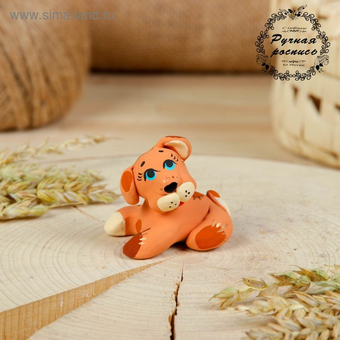 Сувенир ковровская глиняная игрушка «Собачка»