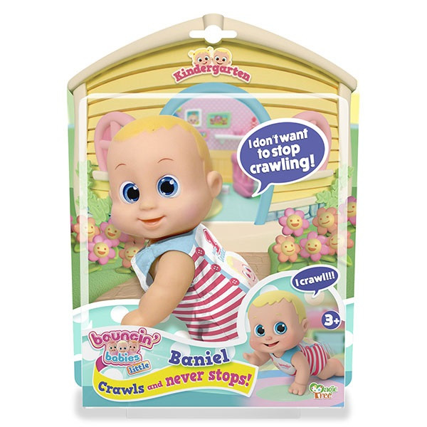 Bouncin' Babies 802002 Кукла Баниэль ползущая, 16 см