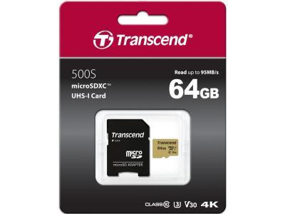 Карта памяти Transcend TS64GUSD500S 64Gb