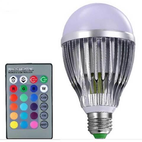 Светодиодная RGB лампа цветная с пультом управления MAGIC LIGHTING (Е27 / 7W) - фото 1 - id-p62004881