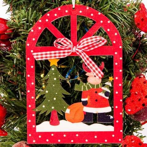 Набор декоративных новогодних подвесок «Рождественская ночь» [2 шт] КХ-209 - фото 2 - id-p62005436