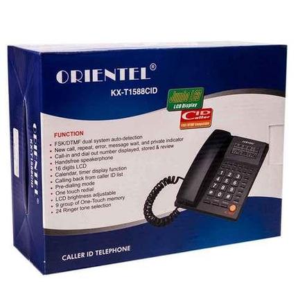 Телефон стационарный с определителем номера ORIENTEL KX-T1588CID (Черный), фото 2
