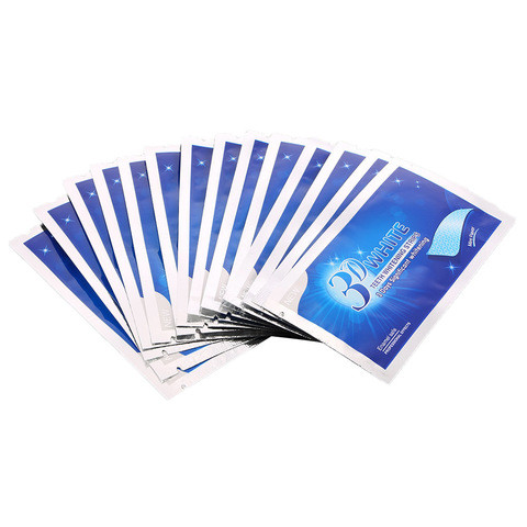 Полоски для отбеливания зубов 3D WHITE Teeth Whitening Strips [14 блистеров по 2 полоски] - фото 2 - id-p62006192