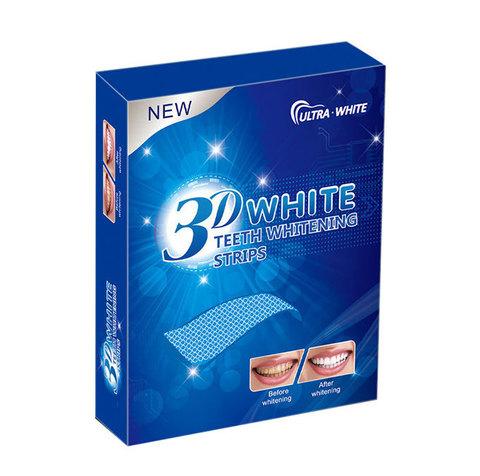 Полоски для отбеливания зубов 3D WHITE Teeth Whitening Strips [14 блистеров по 2 полоски] - фото 3 - id-p62006192