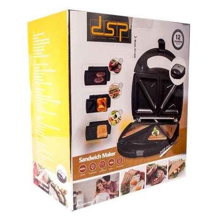 Сэндвичница электрическая с тремя сменными пластинами DSP KC1049 [750 Вт], фото 2