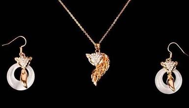 Комплект «Jevelry» цепочка с подвеской и серьги