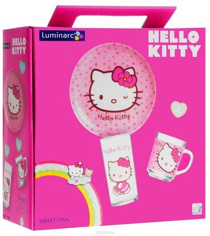 Набор детской посуды Luminarc Hello Kitty H5483 [3 предмета] - фото 2 - id-p62006290