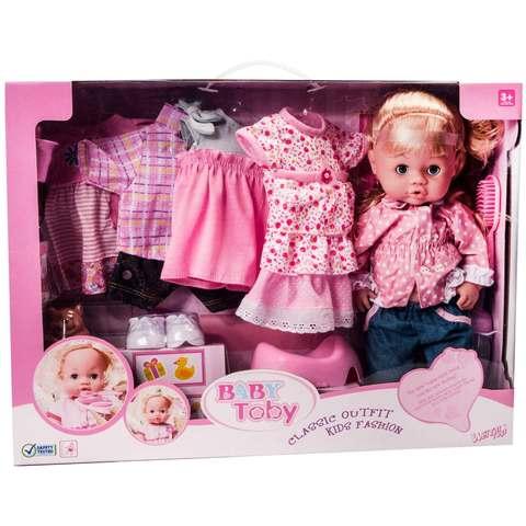 Кукла-пупс BABY Toby {пьет, писает, говорит, можно купать} с запасной одеждой и аксессуарами