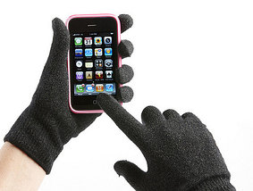 Перчатки для сенсорных экранов iGlove с логотипом (Черный), фото 3