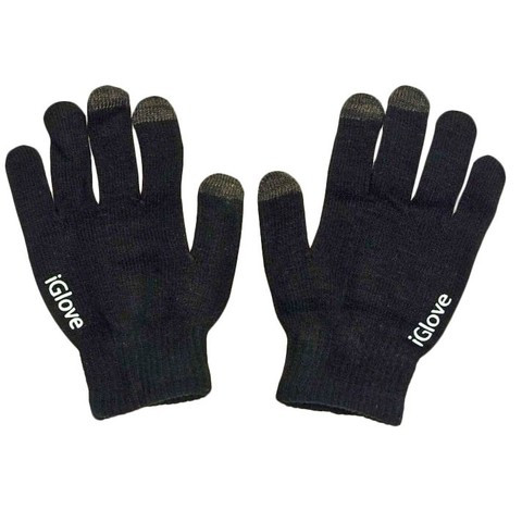 Перчатки для сенсорных экранов iGlove с логотипом (Черный)