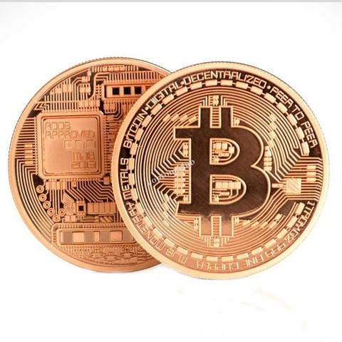 Сувенирная монета Bitcoin - фото 1 - id-p62007491
