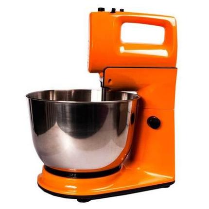 Миксер кухонный с чашей DSP KM3015 [4 литра, 4 насадки, 5 скоростей, турборежим] (Оранжевый), фото 2